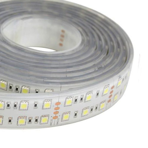 Double Row Super Bright Series DC24V 5050SMD 600LEDs Flexible LED Strip Lights Waterproof IP67 16.4ft Per Reel By Sale